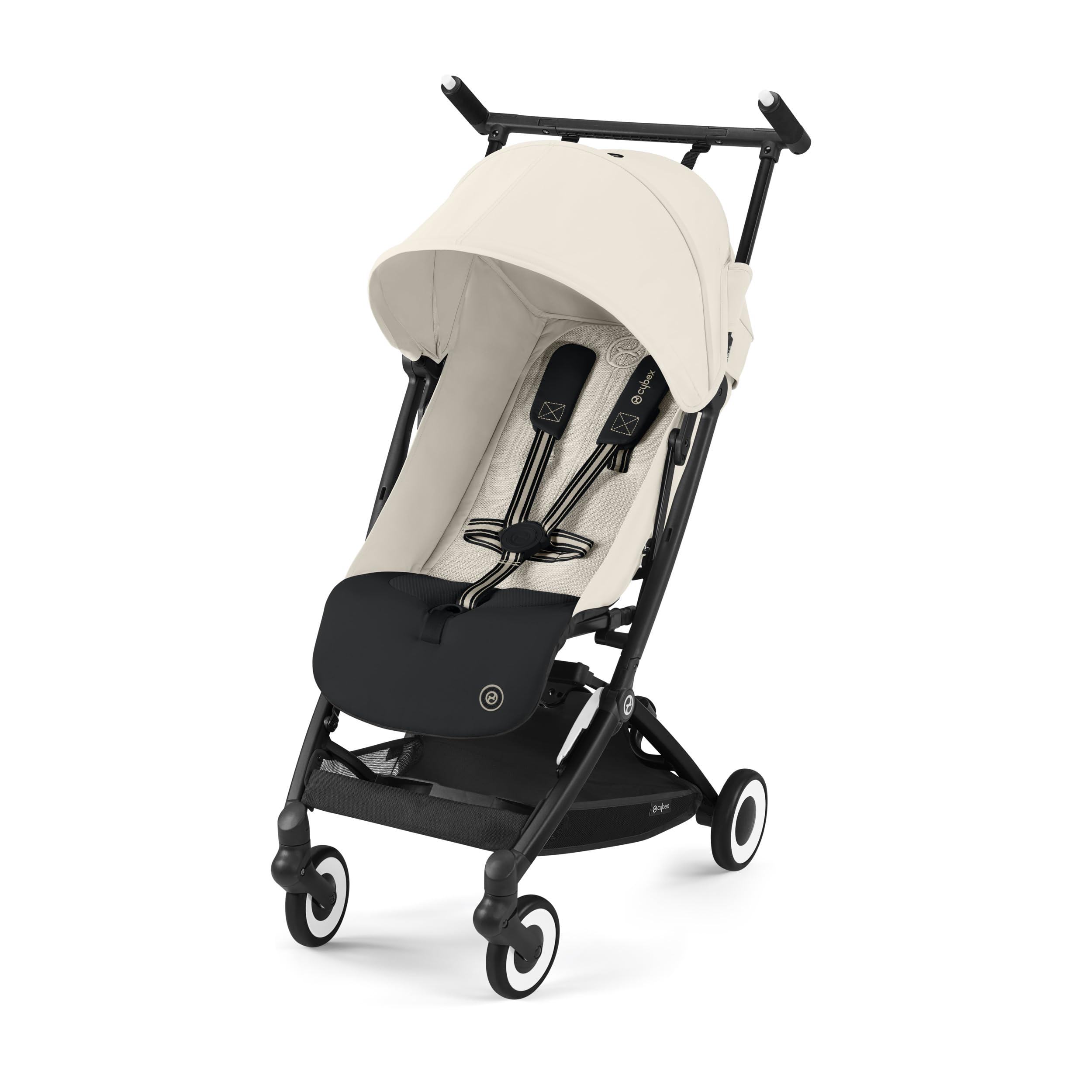 Cybex Libelle 2 one-pull harness demonstration emphasizes quick secure fit