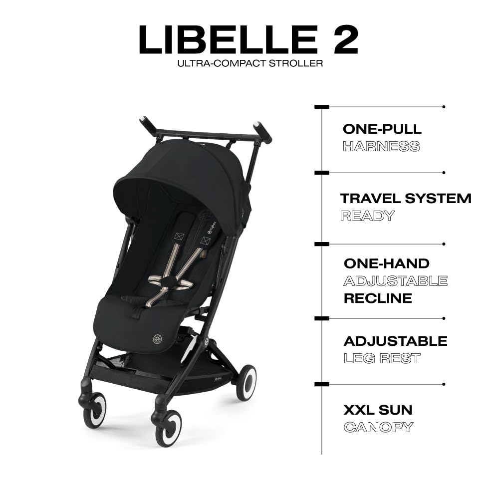 Cybex Libelle 2 XL sun canopy with UPF 50+ shade.