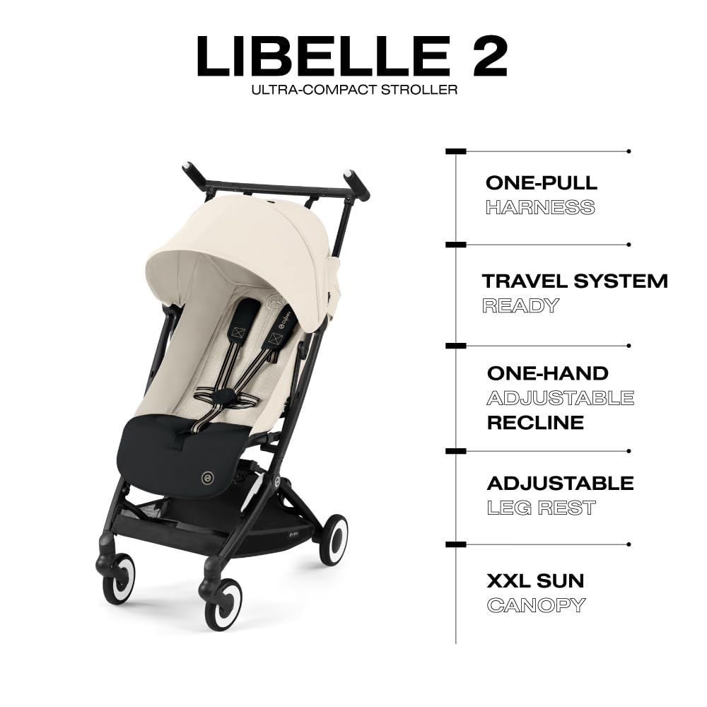Cybex Libelle 2 XL sun canopy provides UPF 50+ shade