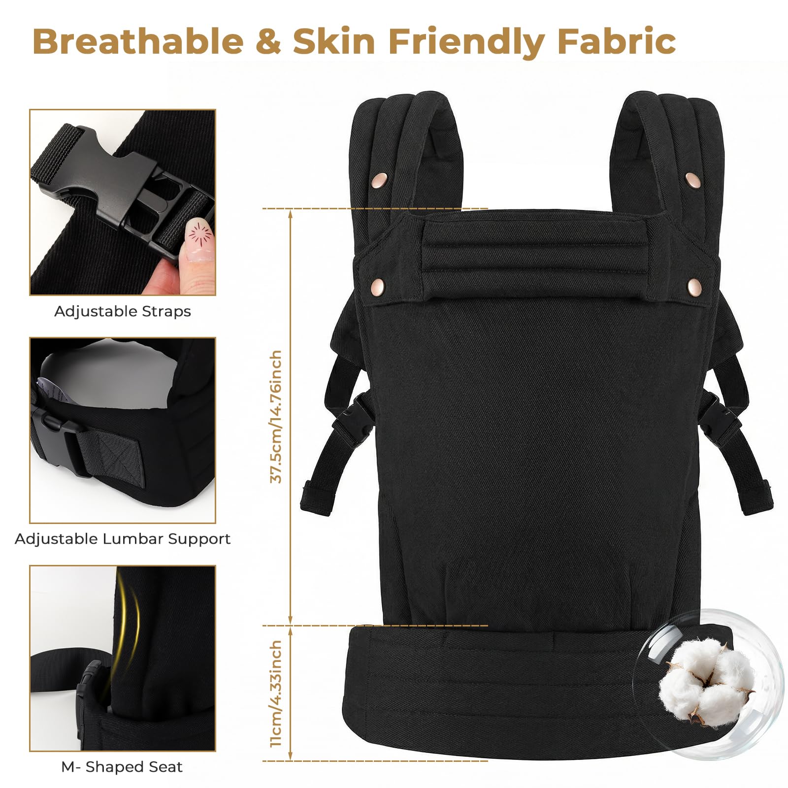 CycleMore adjustable waist belt provides secure, customized fit