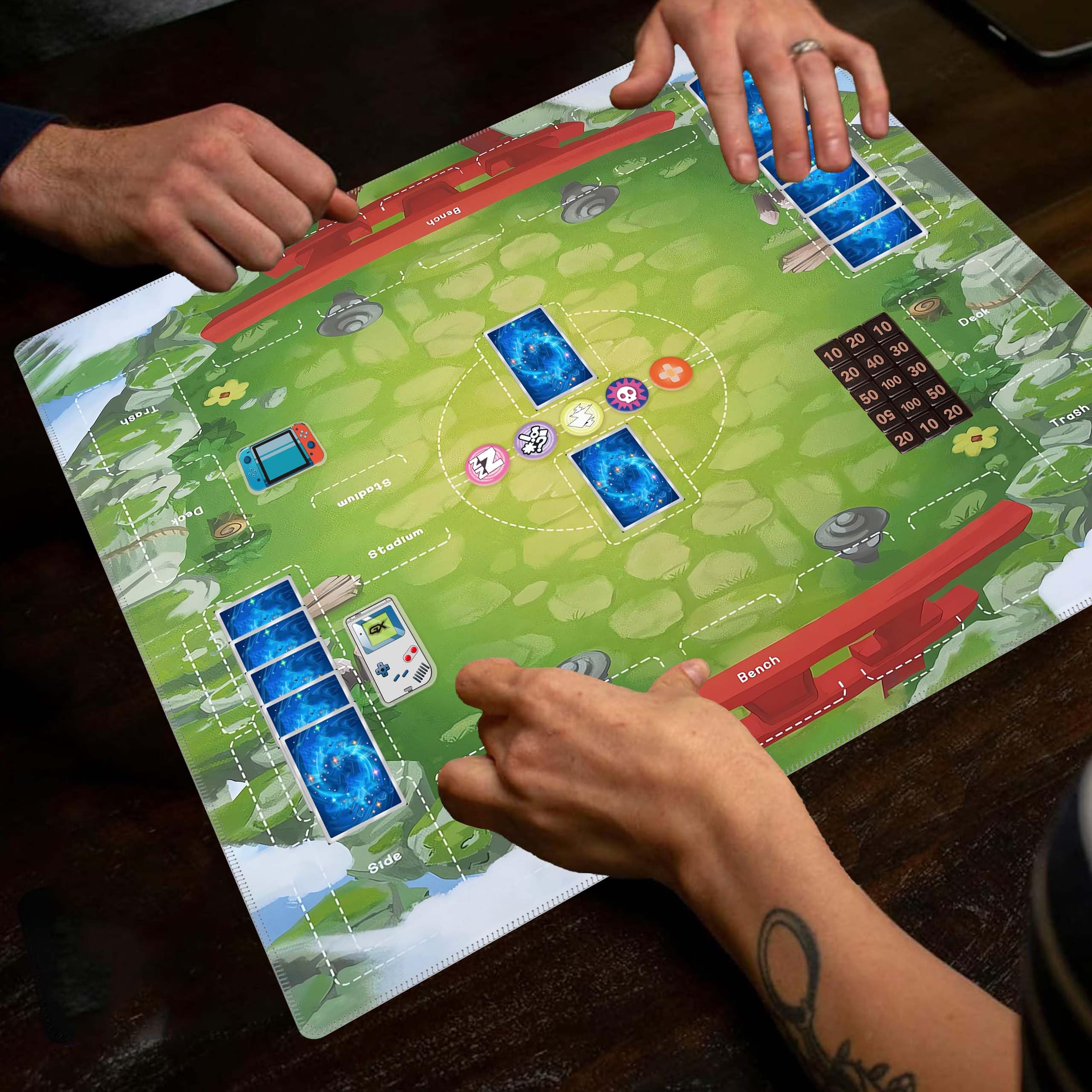 Cylvenor versatile mat for Pokemon and other TCG sessions, great for casual and competitive play.