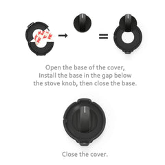 Cypropid knob covers installation example showing easy buckles.