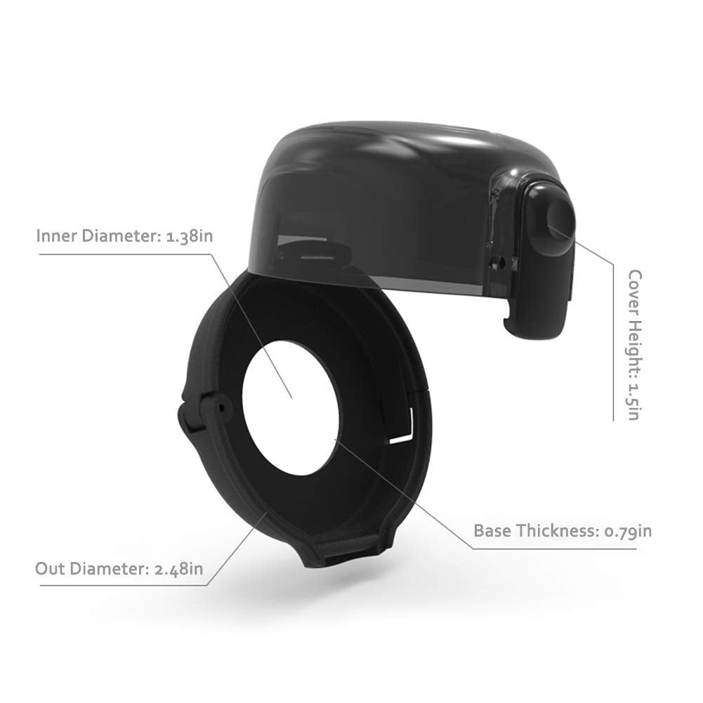 Cypropid universal-fit coverage on various stove knobs for safety.