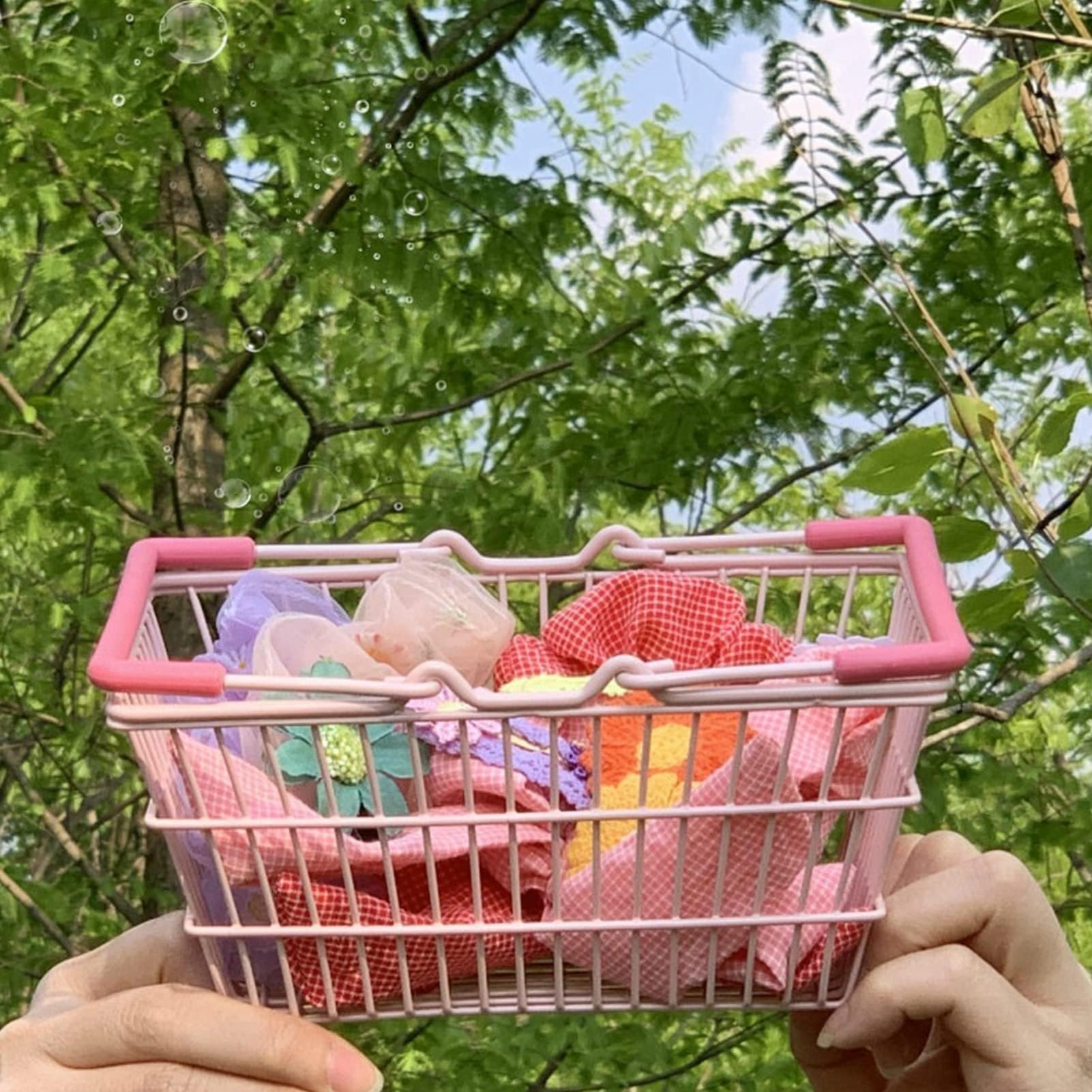 Cyrank mini pink basket easy to clean and maintain