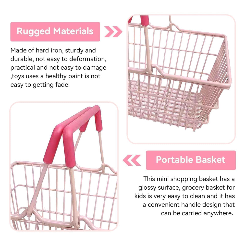 Cyrank mini pink basket glossy surface easy to wipe clean