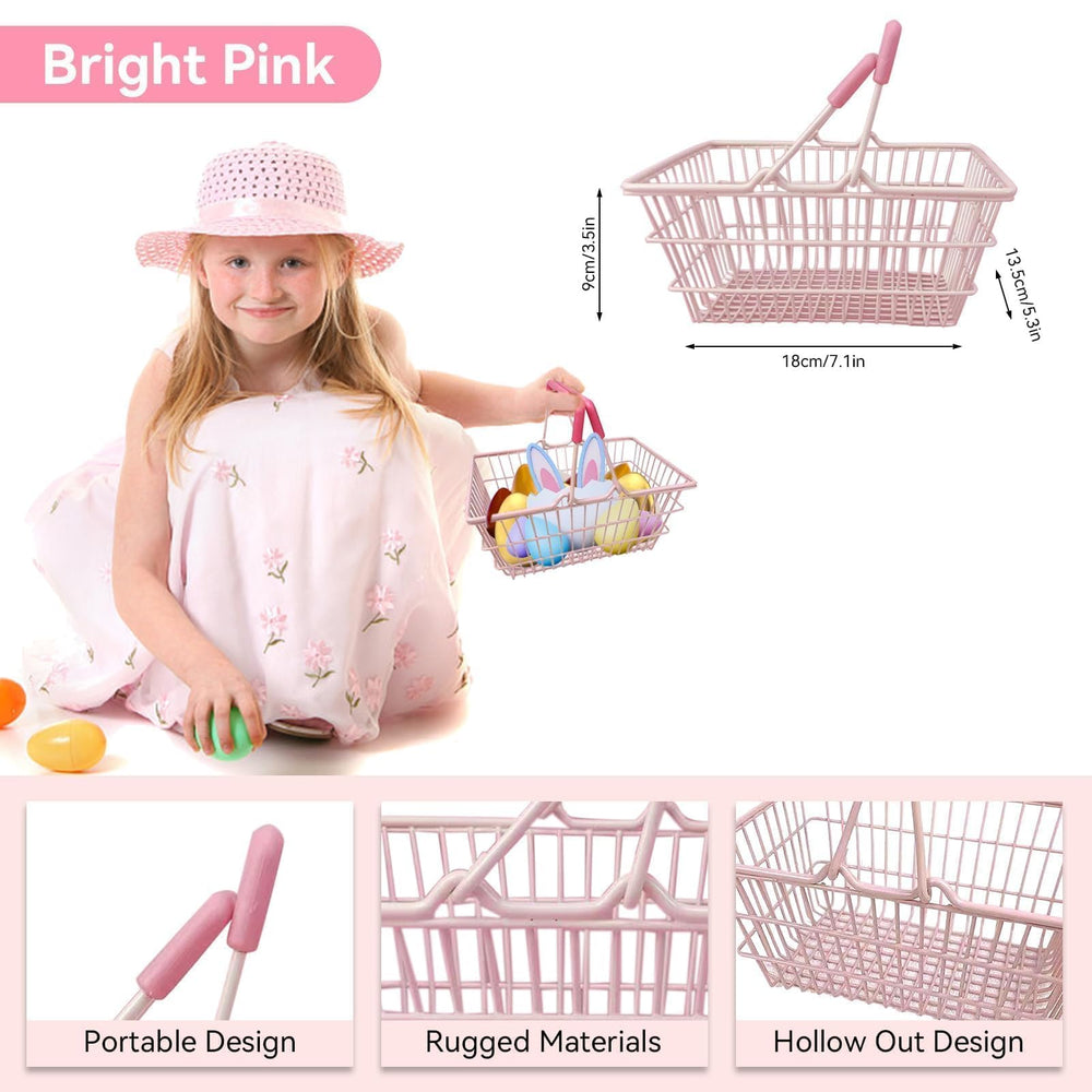 Cyrank mini pink basket handle shows portable storage use