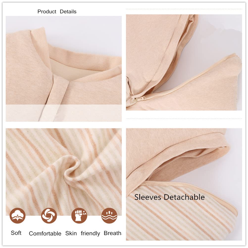 CYUURO wearable sleeping bag side snaps enables easy dressing and quick diaper changes