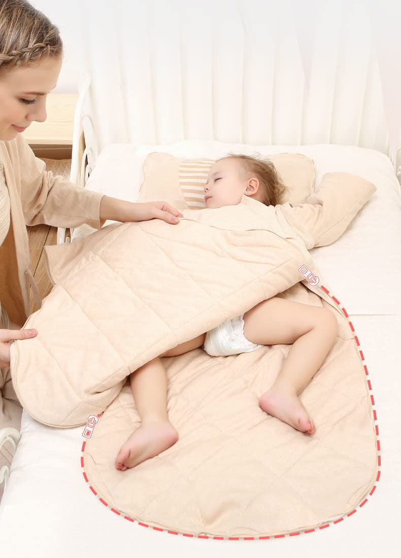 CYUURO sleep sack two-way zipper emphasizes quick diaper changes and versatility