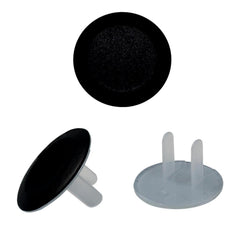 czbhg-001 pure black outlet cover fits standard 2-prong outlets for quick safety.