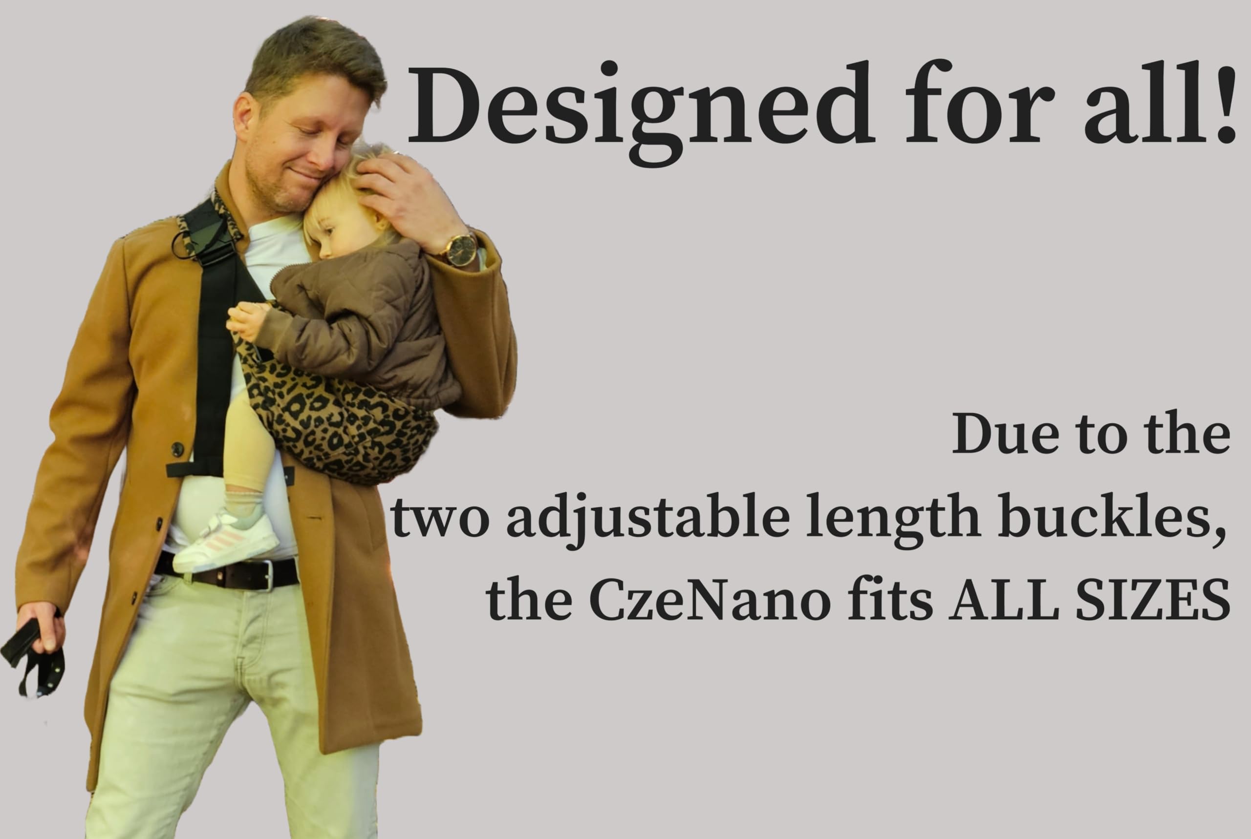 CzeNano Toddler Carrier folds compactly for easy storage in a bag.