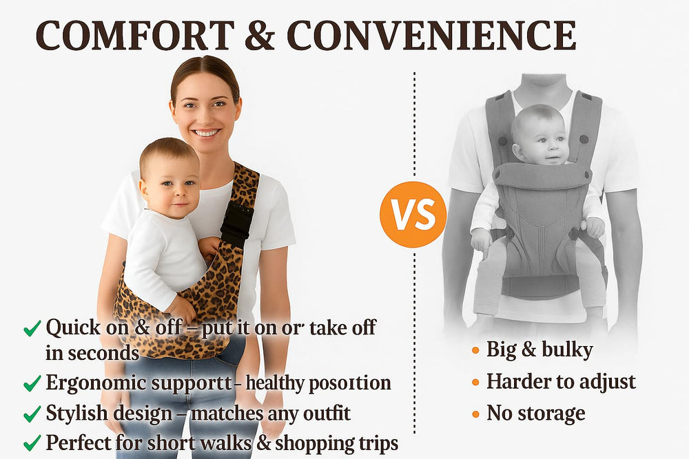 CzeNano Toddler Carrier lightweight breathable fabric keeps you cool during warm days.