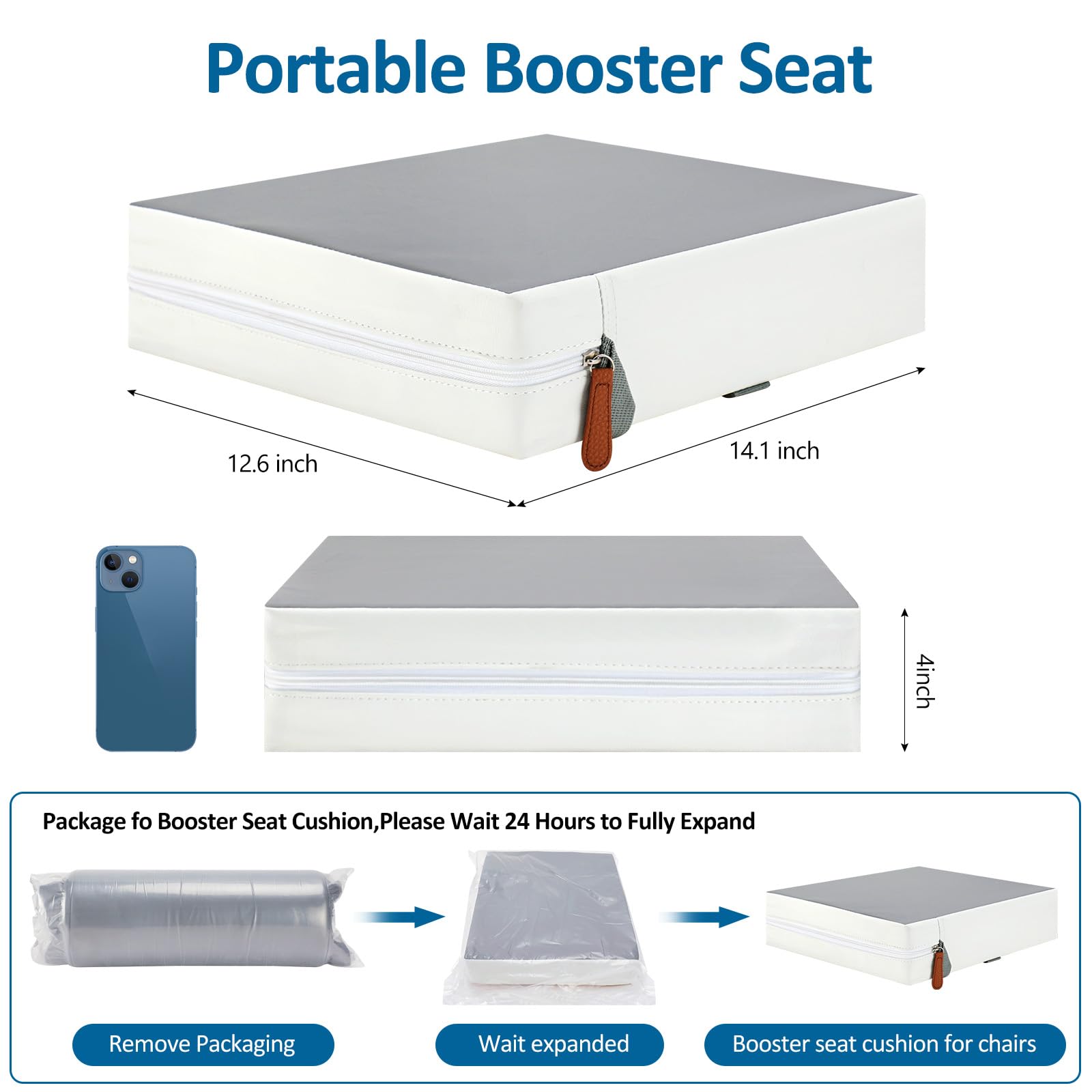 Czrrzl booster seat non-slip bottom ensures stability during meals