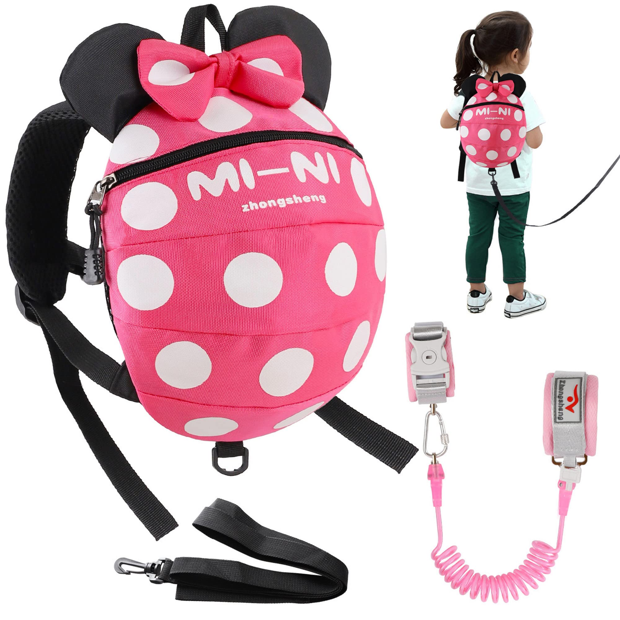 CZSYZCZS 4-in-1 toddler harness backpack shows hands-free safety during outings