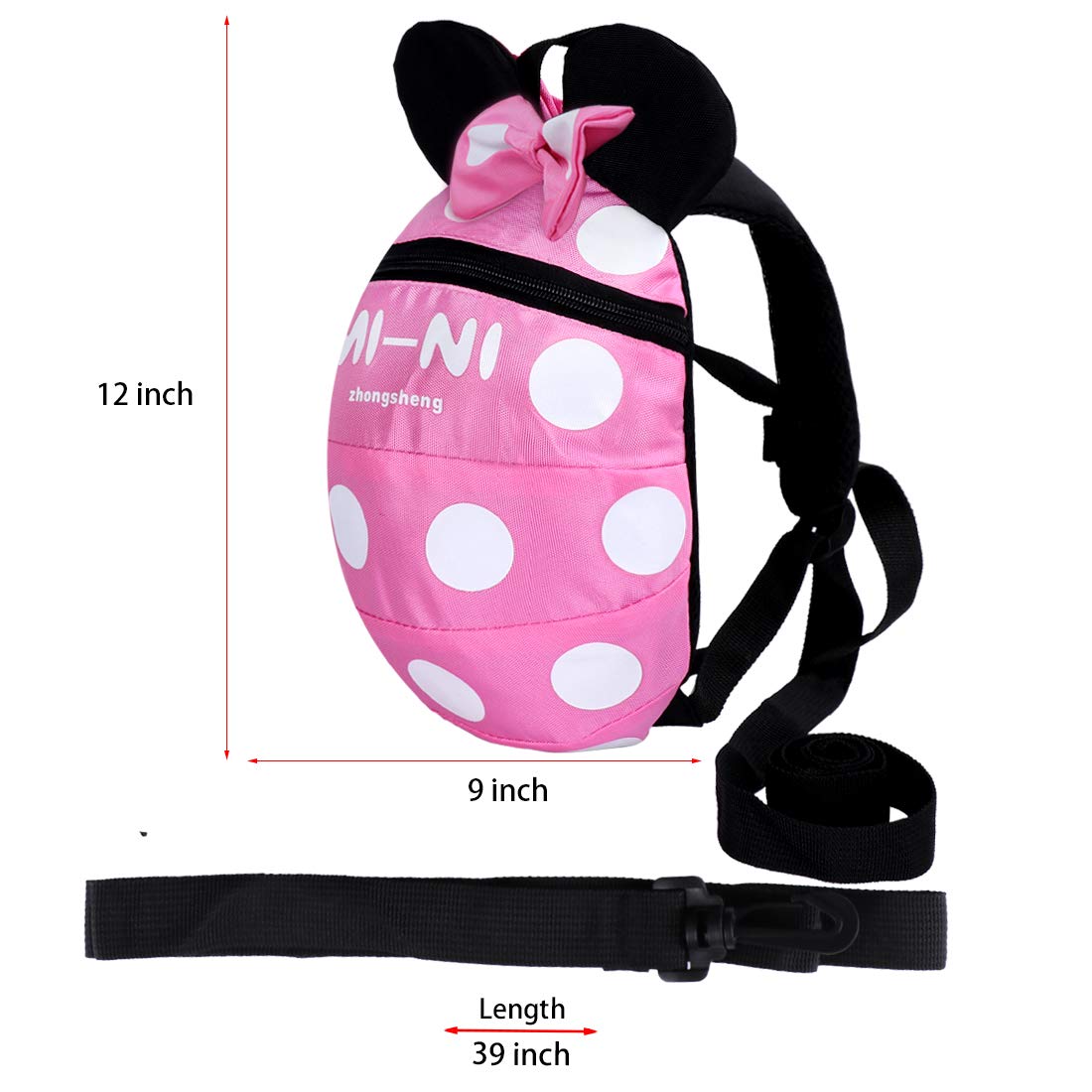 CZSYZCZS pink backpack shows room for diapers wipes pacifiers for on-the-go errands