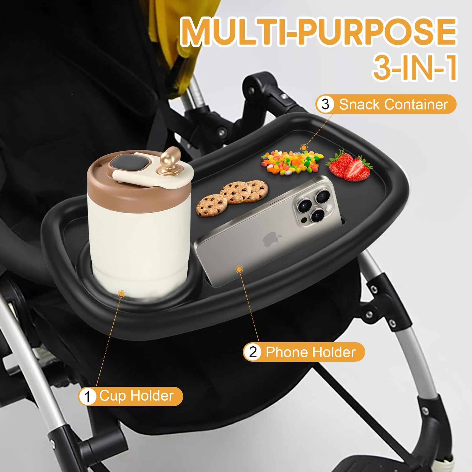 D BABE universal fit clamps provide versatile use across strollers.