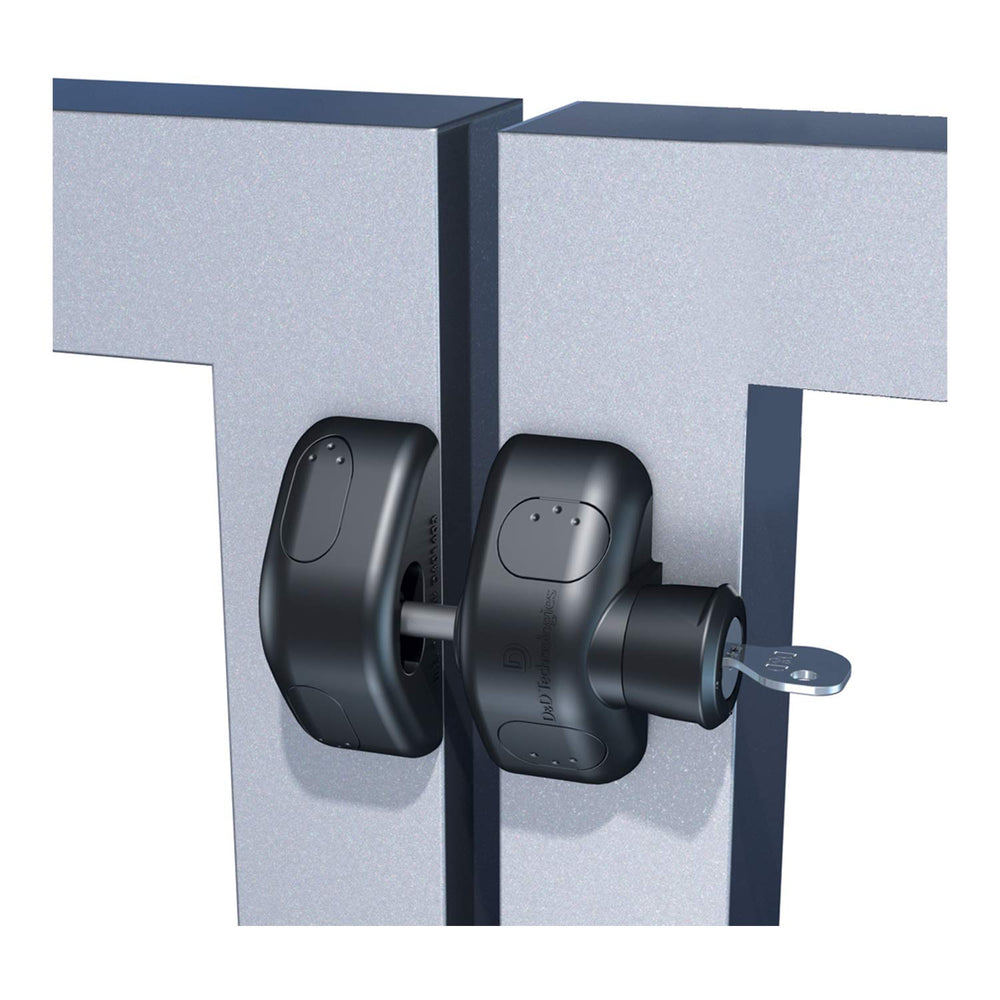 D&D MagnaLatch key lockable latch in use on a gate for added security and control