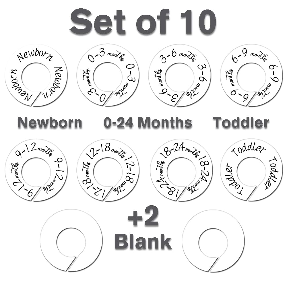 Dabancy newborn divider close-up shows clear font for quick size recognition.
