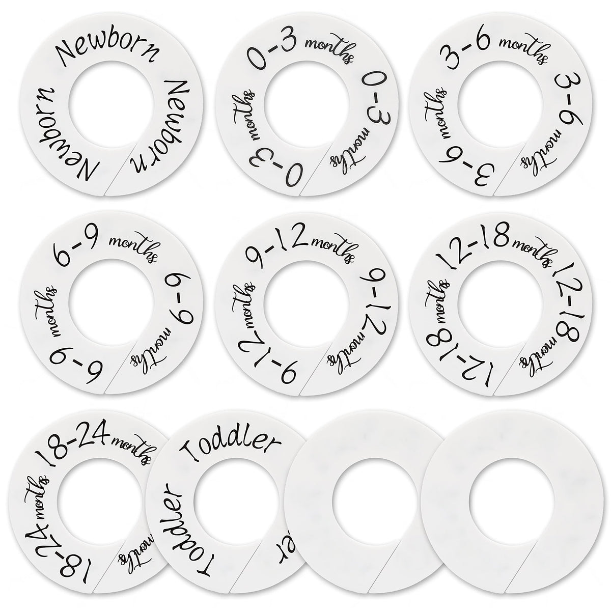 Dabancy baby closet dividers box view for at-a-glance organization in a gift box.