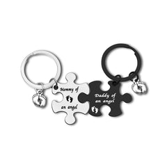Dabihu Loss Memorial Keychain Set packaging shown in a velvet pouch, ready for gifting