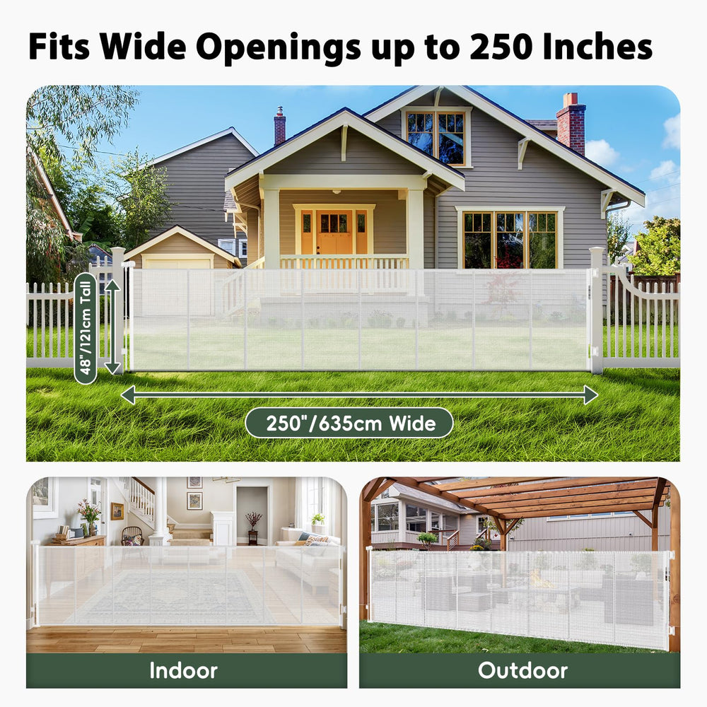 Dabormi 48inch extra tall gate provides privacy and pet safety in living areas