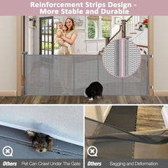 Dabormi 96-inch wide gate in-use across a doorway for wide-space safety.