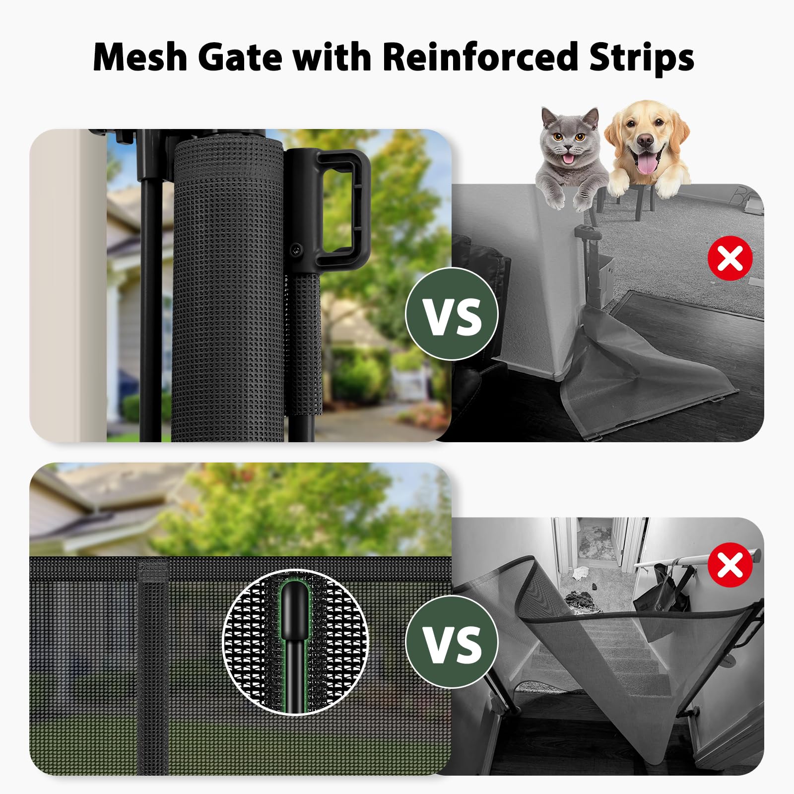 Dabormi breathable mesh demonstrates airflow while safely containing pets.