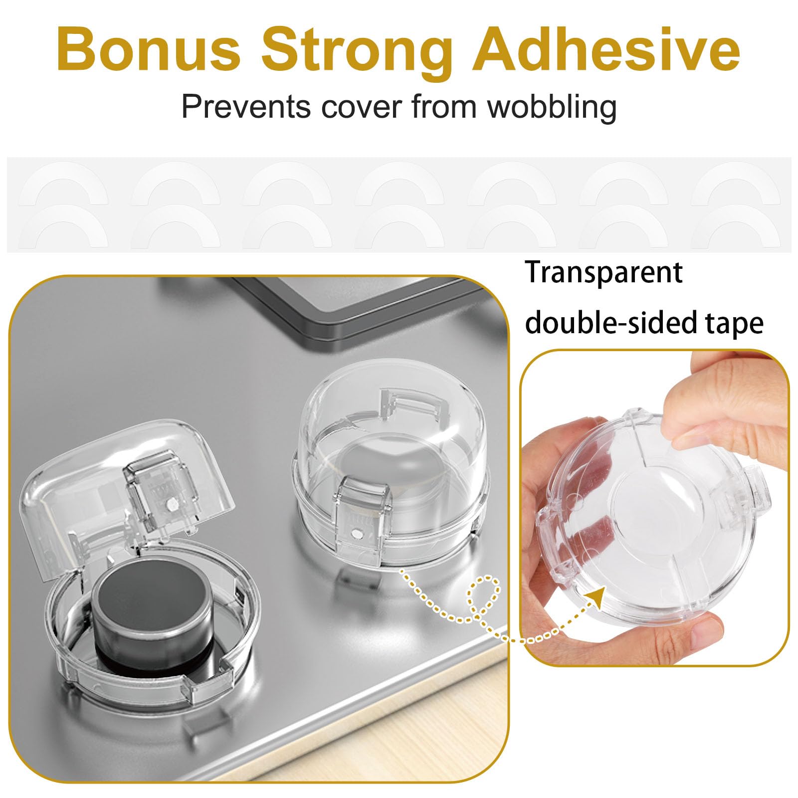 Dabormi clear-view knob cover in use preserves visibility during cooking