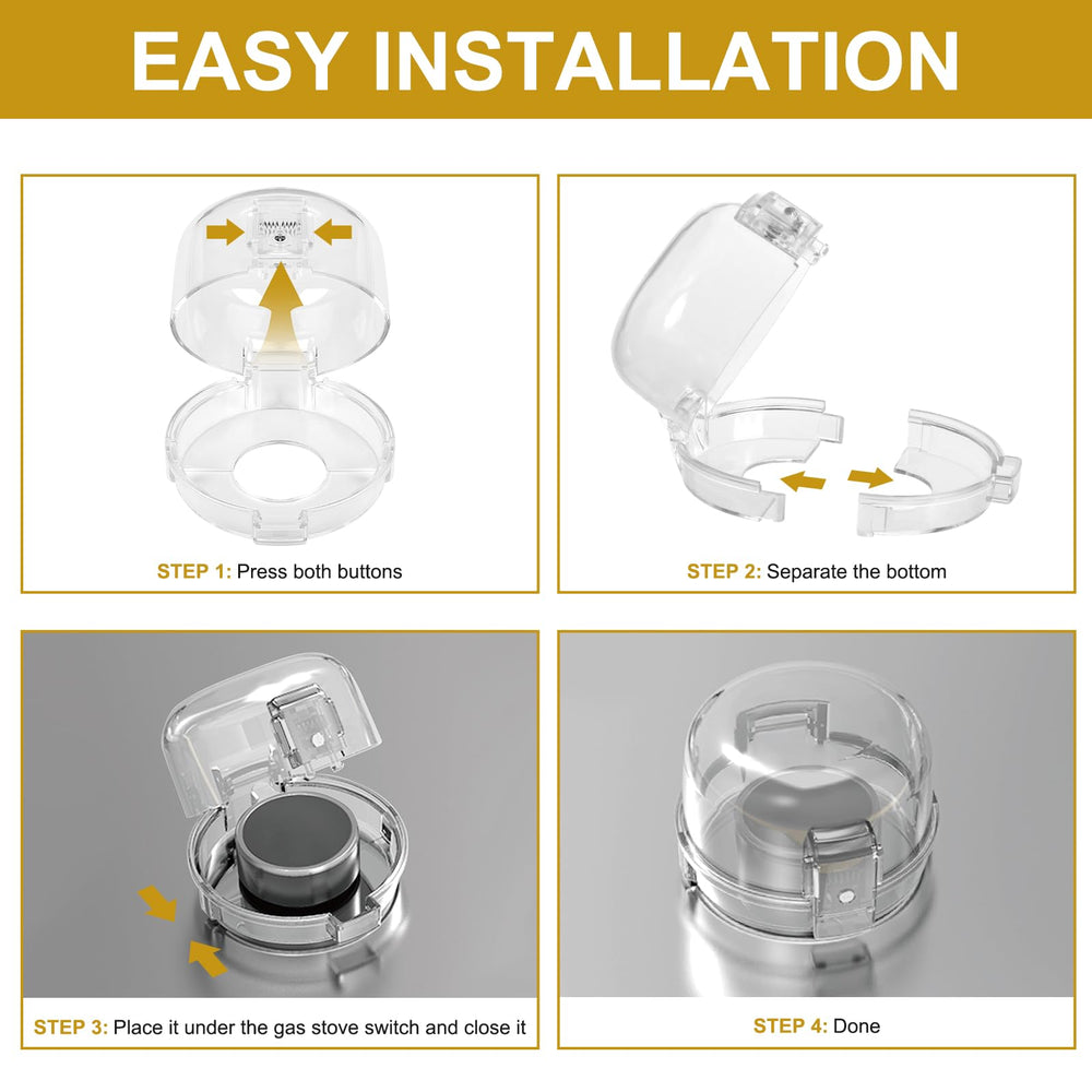 Dabormi easy-install stove knob cover securely attached during meal prep