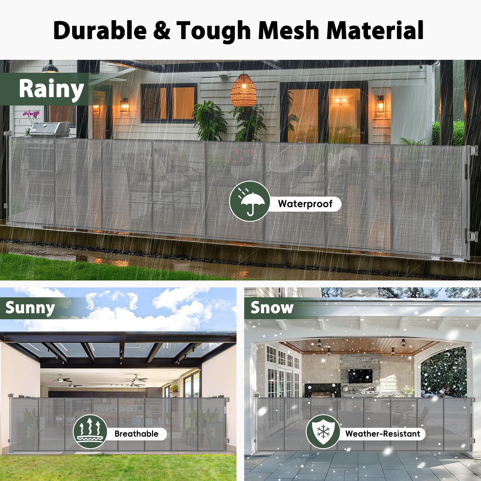 Dabormi easy installation with adjustable hardware fits uneven walls.