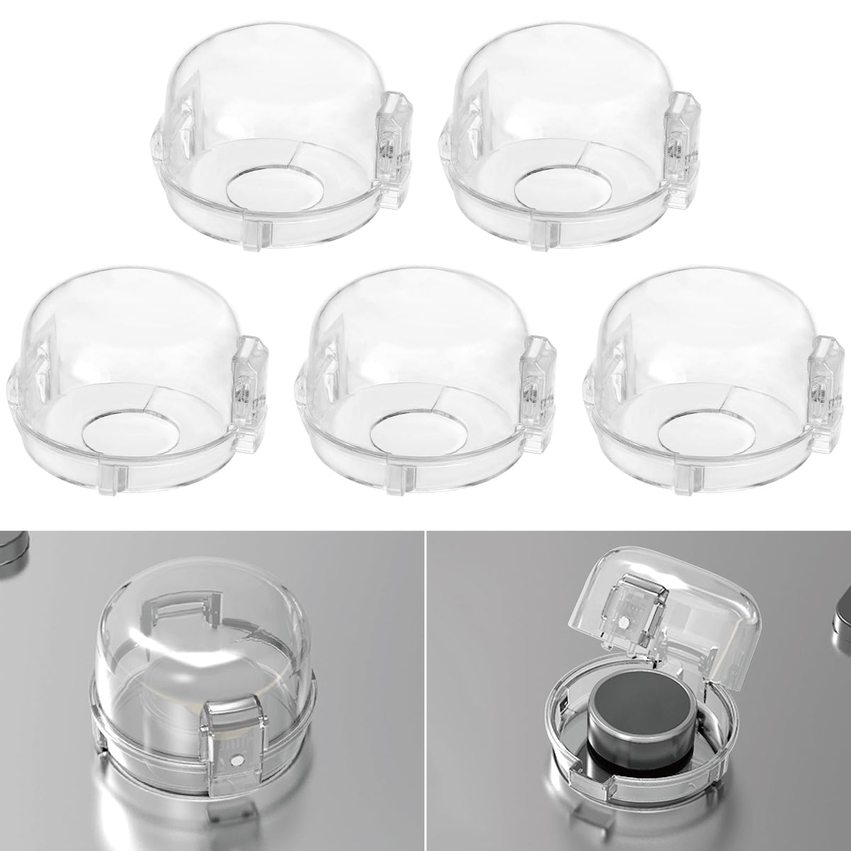 Dabormi gas stove knob cover with clear view improves kitchen safety while cooking