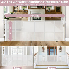 Dabormi indoor-outdoor gate extended to 72 inches for wide openings.