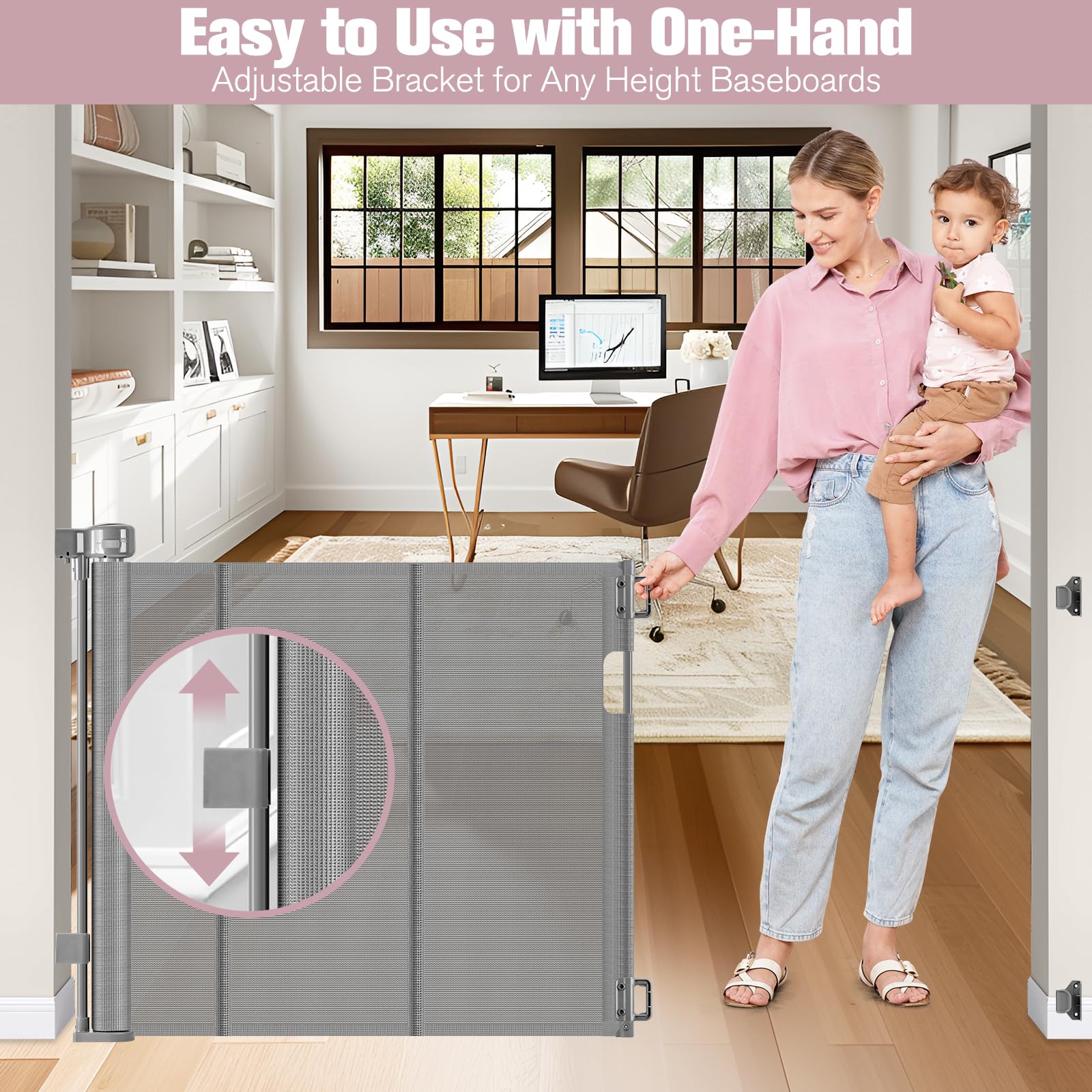 Dabormi indoor-outdoor use gate suitable for stairs, doorways, and patios