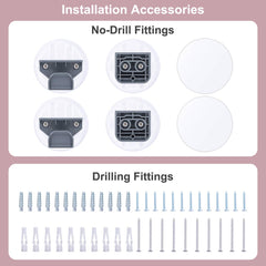 Dabormi no-drill installation adhesive pads enabling wall-safe mounting.