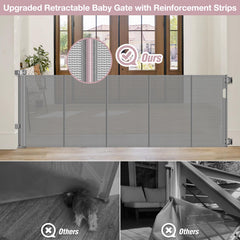Dabormi reinforced 72-wide gate with closed safety lock keeps babies and pets secure