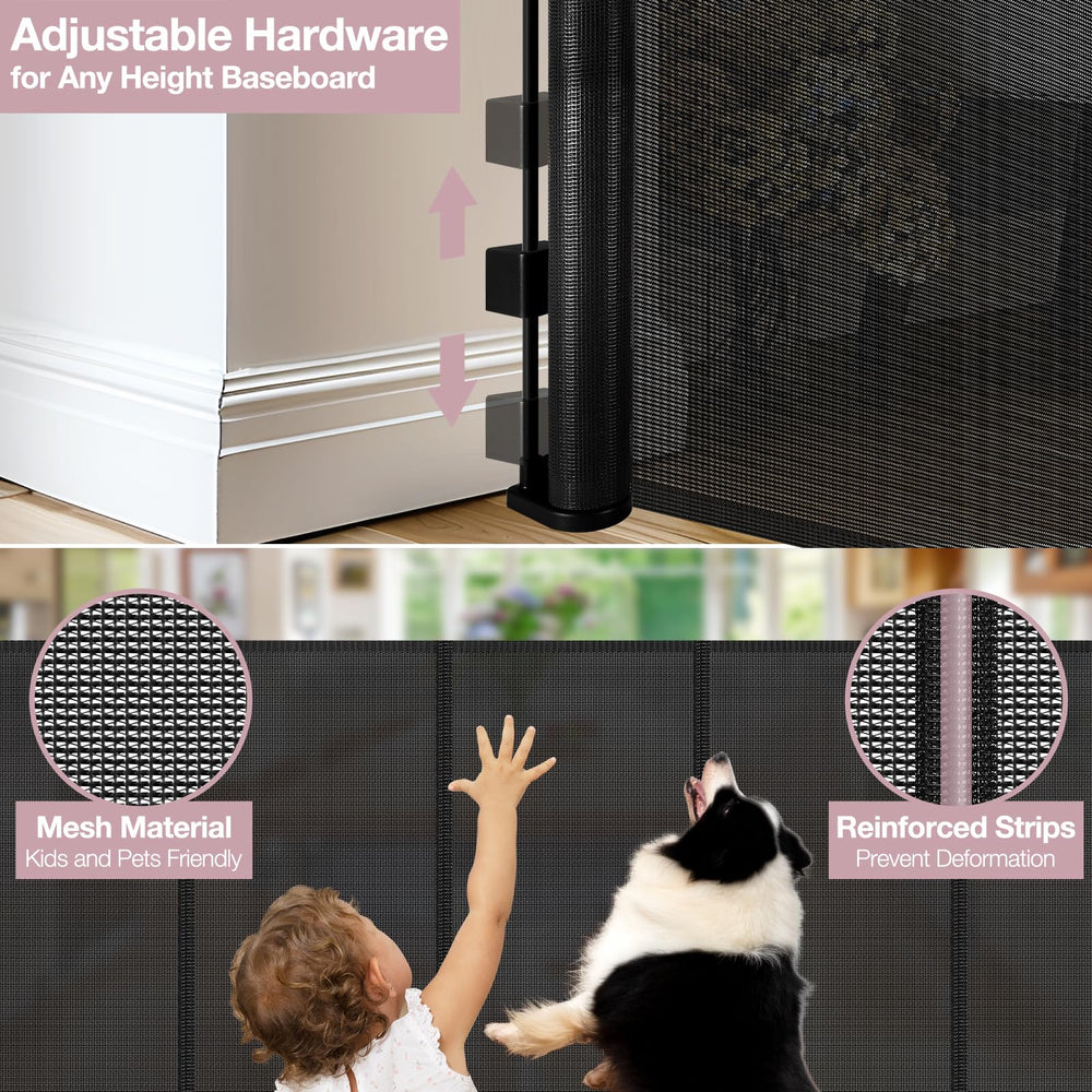 Dabormi retractable gate neatly retracted to save space.