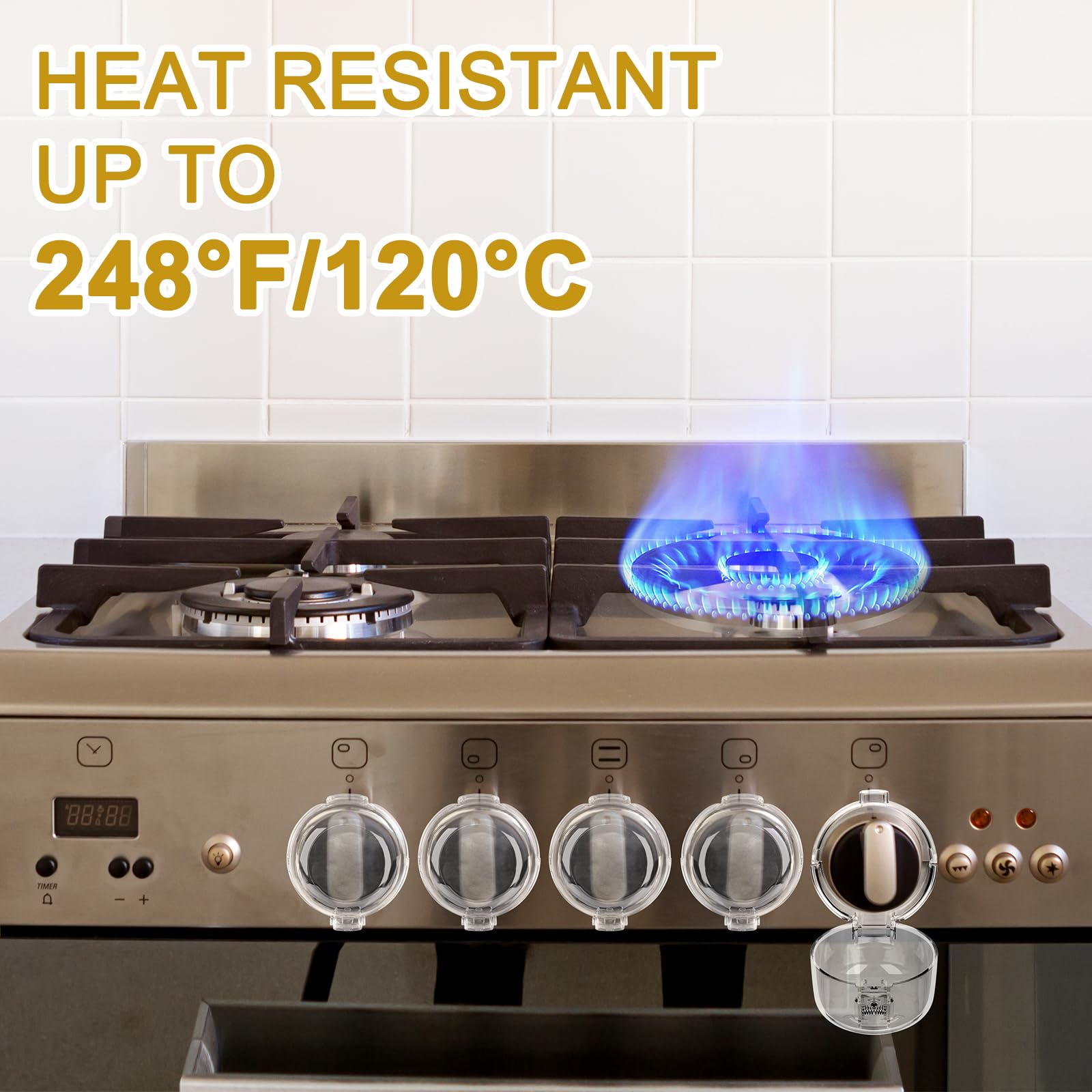 Dabormi heat-resistant knob cover tolerates high stove heat up to 248°F