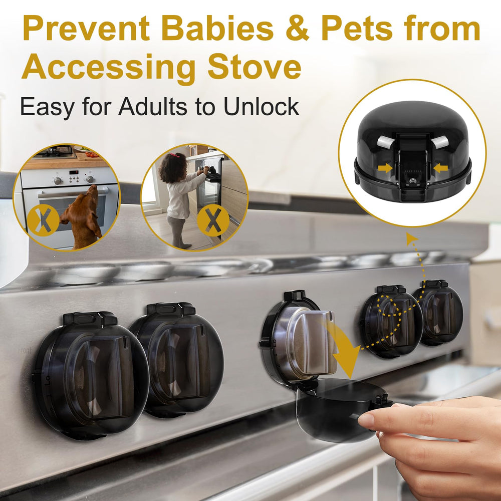 Dabormi stove knob covers adhesive application demonstrates quick install with strong hold