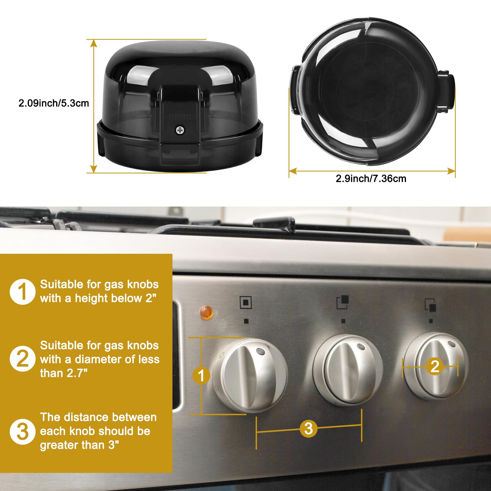 Dabormi stove knob covers heat resistance protects knobs near ovens