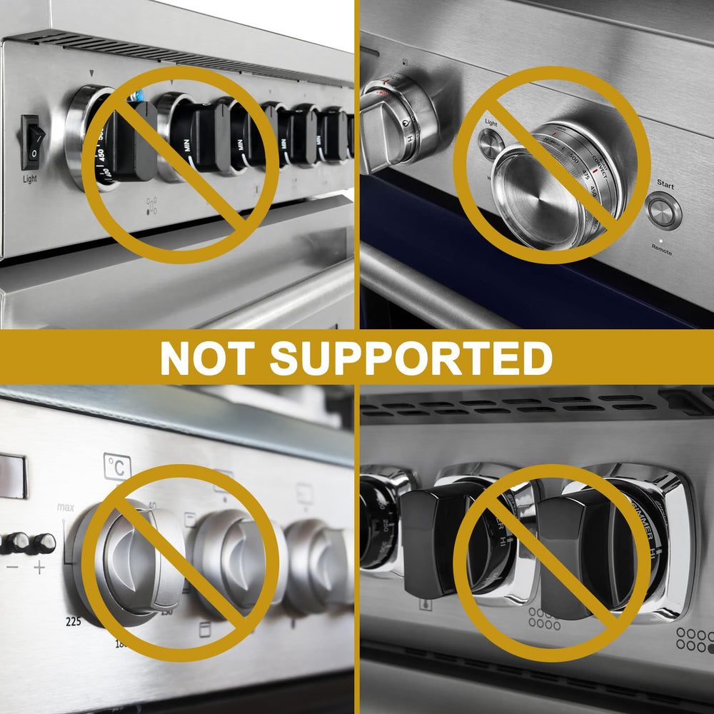 Dabormi stove knob covers in-use on stove highlighting kid-safe kitchen