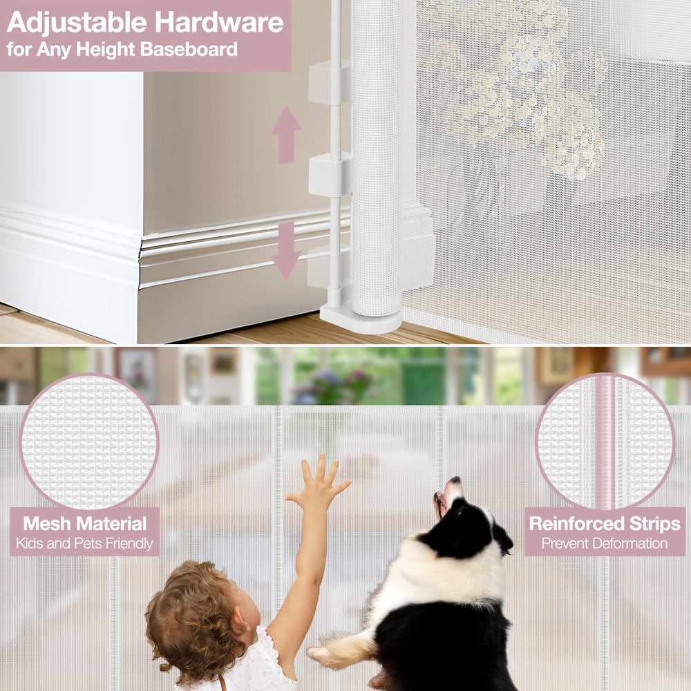 Dabormi extra-wide gate fits stairs and doorways for safe zones.