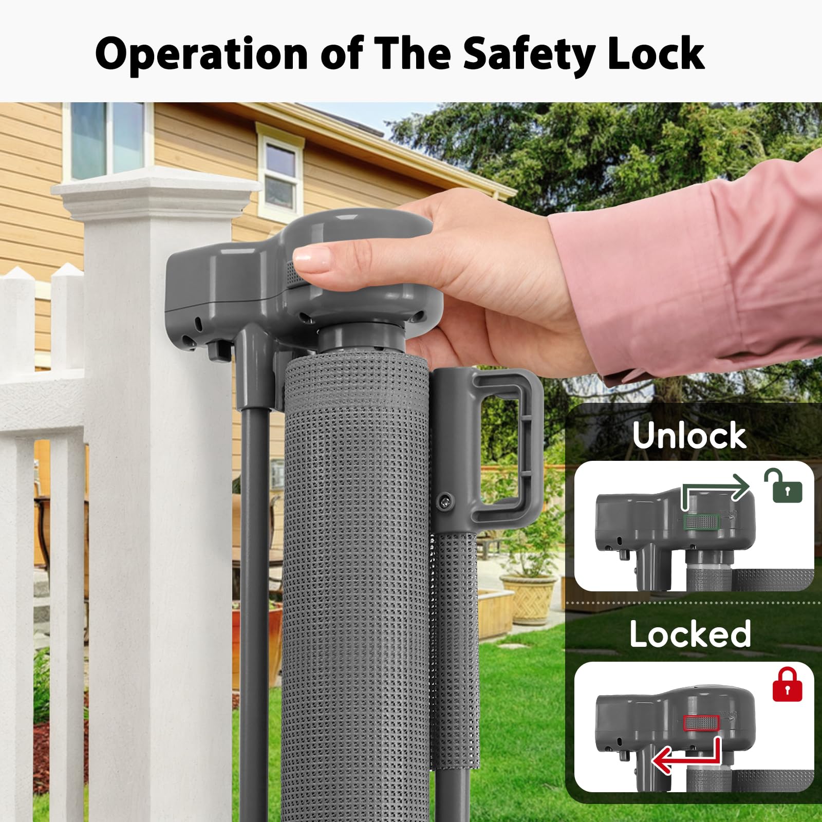Dabormi wide gate ideal for backyards, garages, patios, and living rooms.