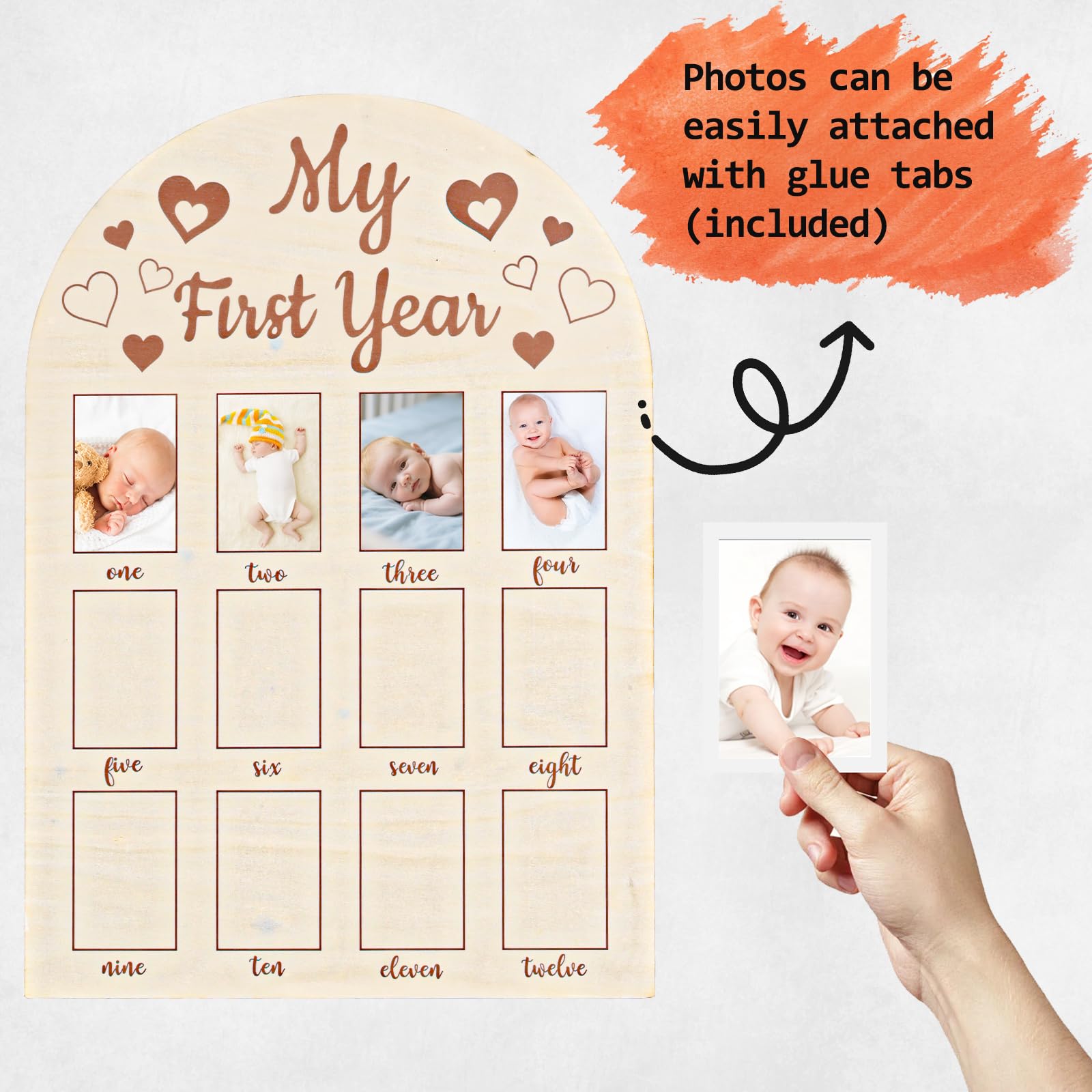 DACO MIN baby milestone photos slot 2x3 for easy updates