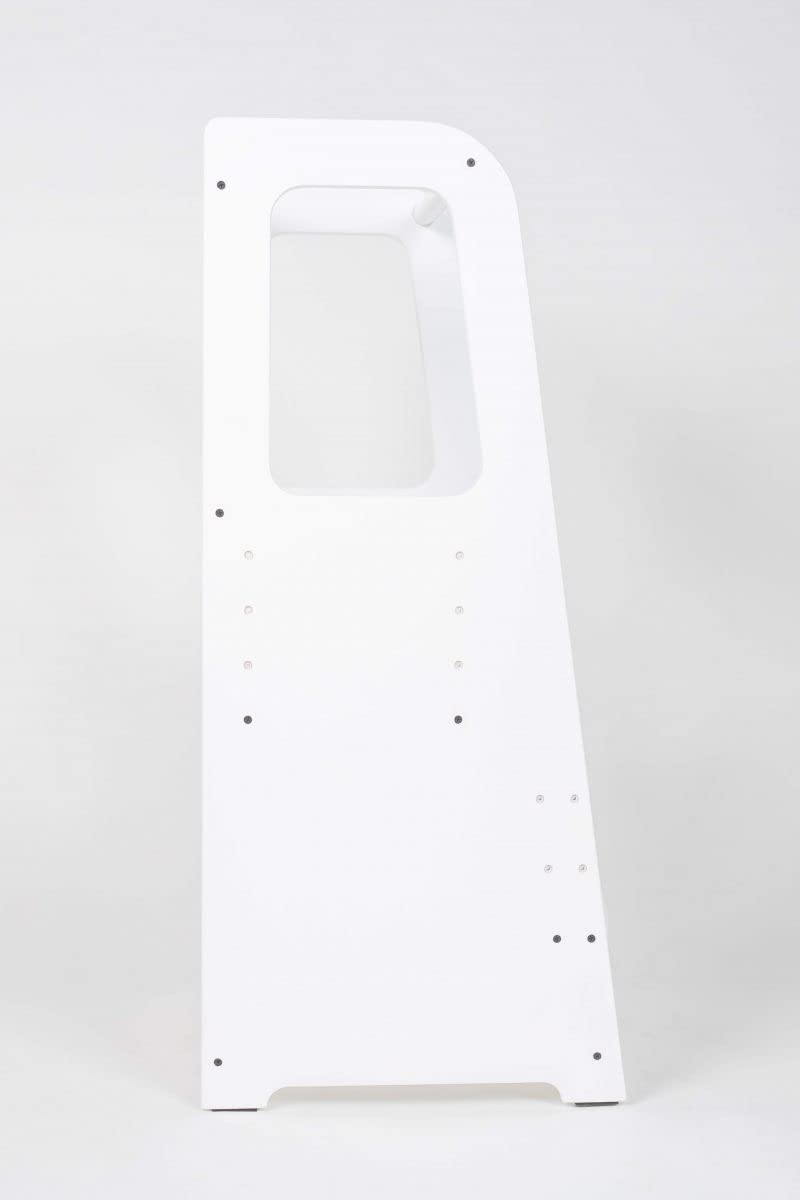 dadada Baby Montessori Tower white-finish detail highlights easy cleaning