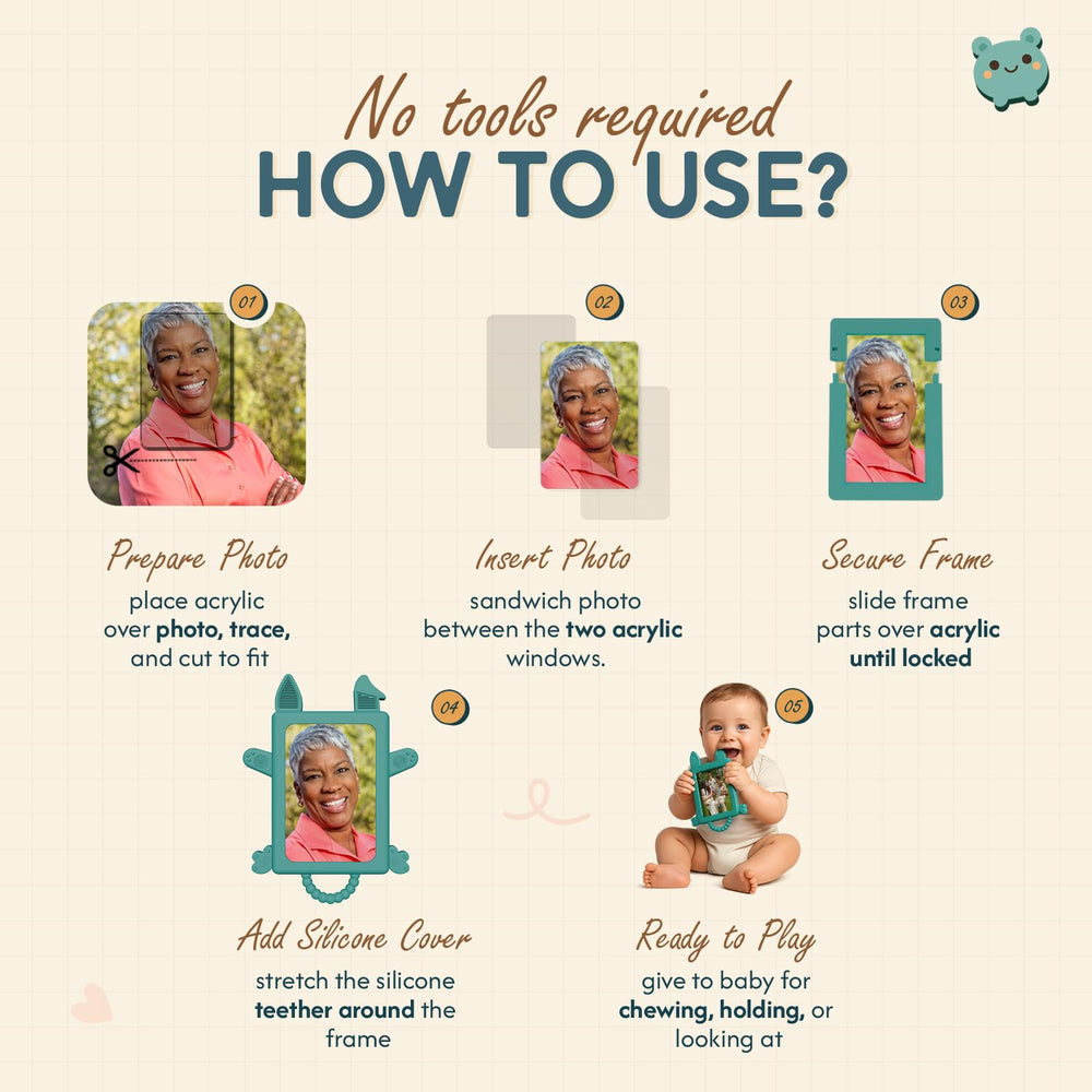 Dadoots Nibble Frame baby-shower gift idea for new parents and infants.