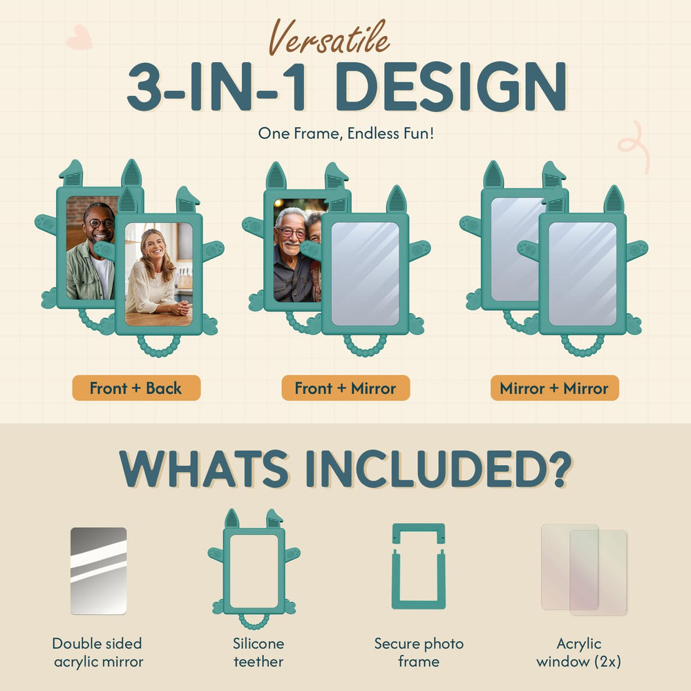 Dadoots Nibble Frame BPA-free-silicone ensures safe, soothing teether sessions.