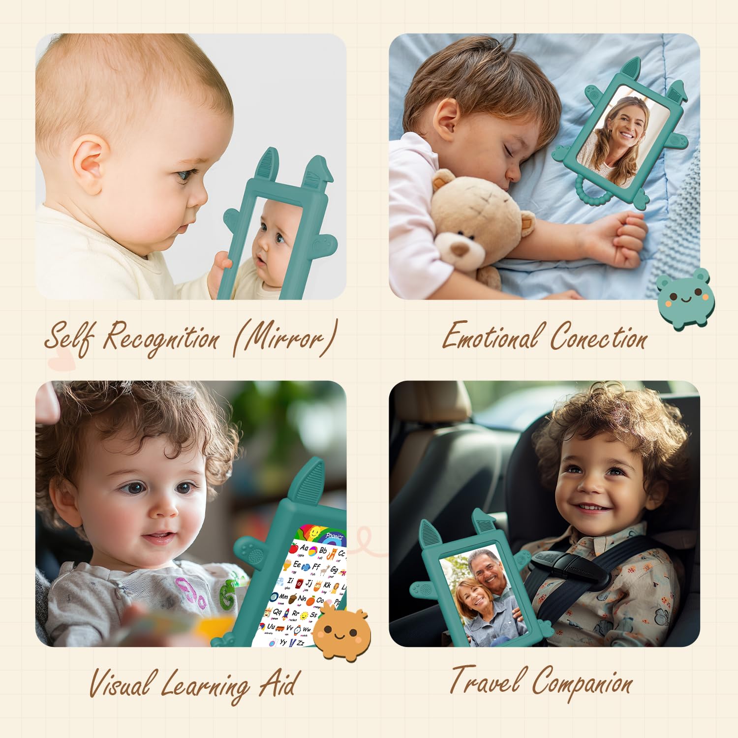 Dadoots Nibble Frame easy-clean surface simplifies hygiene after play.