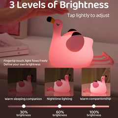 DADYLOBO pink flamingo night light dimmable levels for comfort during late-night visits