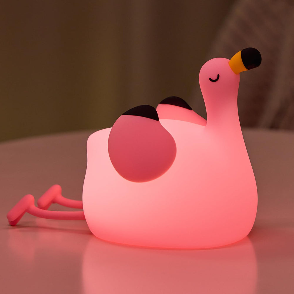 DADYLOBO pink flamingo night light front view provides gentle glow for bedtime