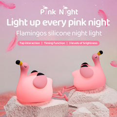 DADYLOBO pink flamingo night light with recharge port offers cordless convenience