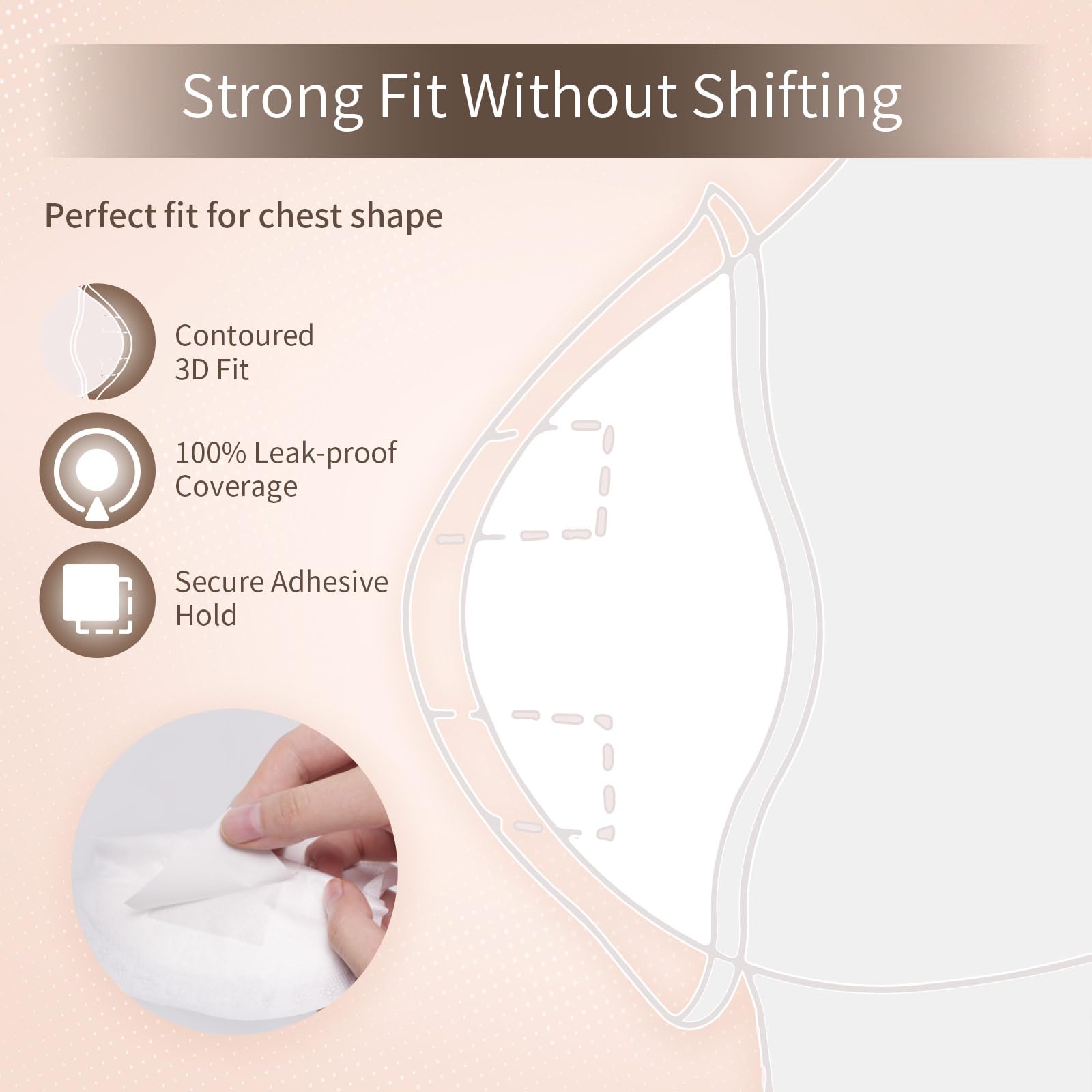 DAFI Stay Dry nursing pad with soft non-woven fabric for gentle skin contact.